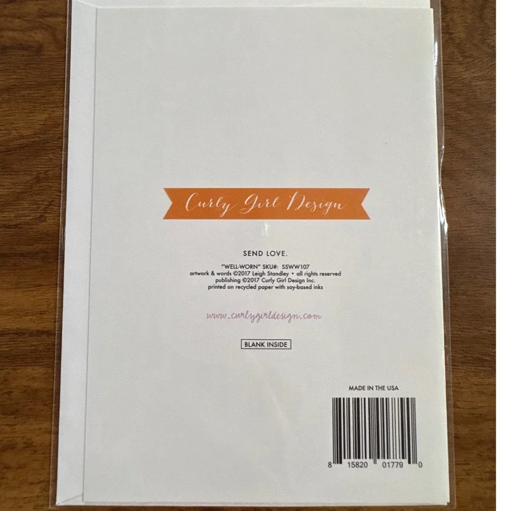 2 Curly Girl Design Cards Stationery Friendship‎ Love Inspiration Anniversary